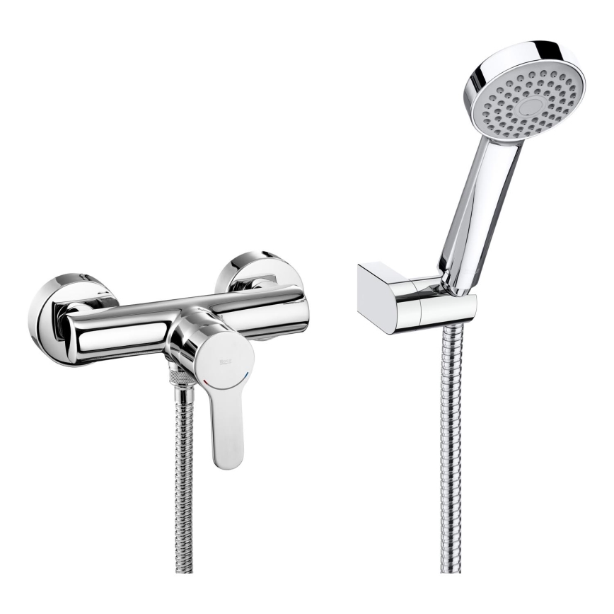 Roca A5A2009C02 - Ensemble de douche avec mitigeur L20, chrome brillant