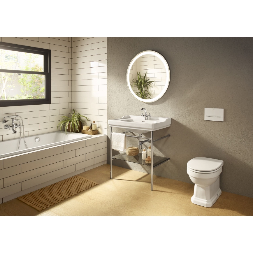 Roca A5A3A4BC00 - Kraan voor wastafel + afval met overloop CARMEN 17,8 cm glanzend chroom