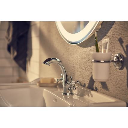 Roca A5A3A4BC00 - Robinet de lavabo + bonde avec trop-plein CARMEN 17,8 cm chrome brillant