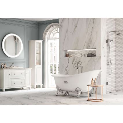 Roca A5A3A4BC00 - Robinet de lavabo + bonde avec trop-plein CARMEN 17,8 cm chrome brillant