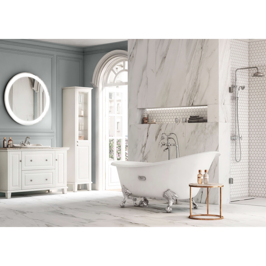 Roca A5A3A4BC00 - Robinet de lavabo + bonde avec trop-plein CARMEN 17,8 cm chrome brillant