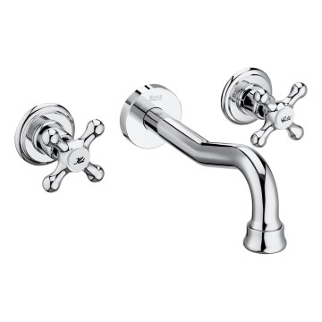 Roca A5A474BC00 - Mitigeur pour lavabo à installation encastrée CARMEN RETRO, chrome brillant