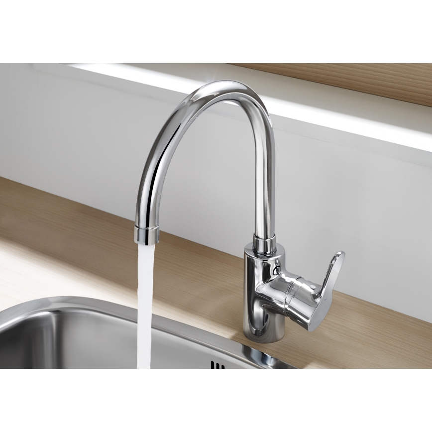 Roca A5A8409C00 - Kraan voor gootsteen L20 32,5 cm glanzend chroom