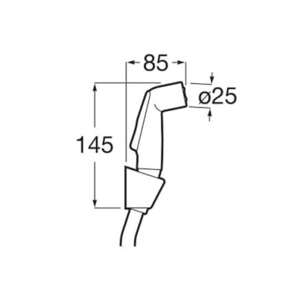 Roca A5B9130C00 - Bidetdouche BE-FRESH, glanzend chroom