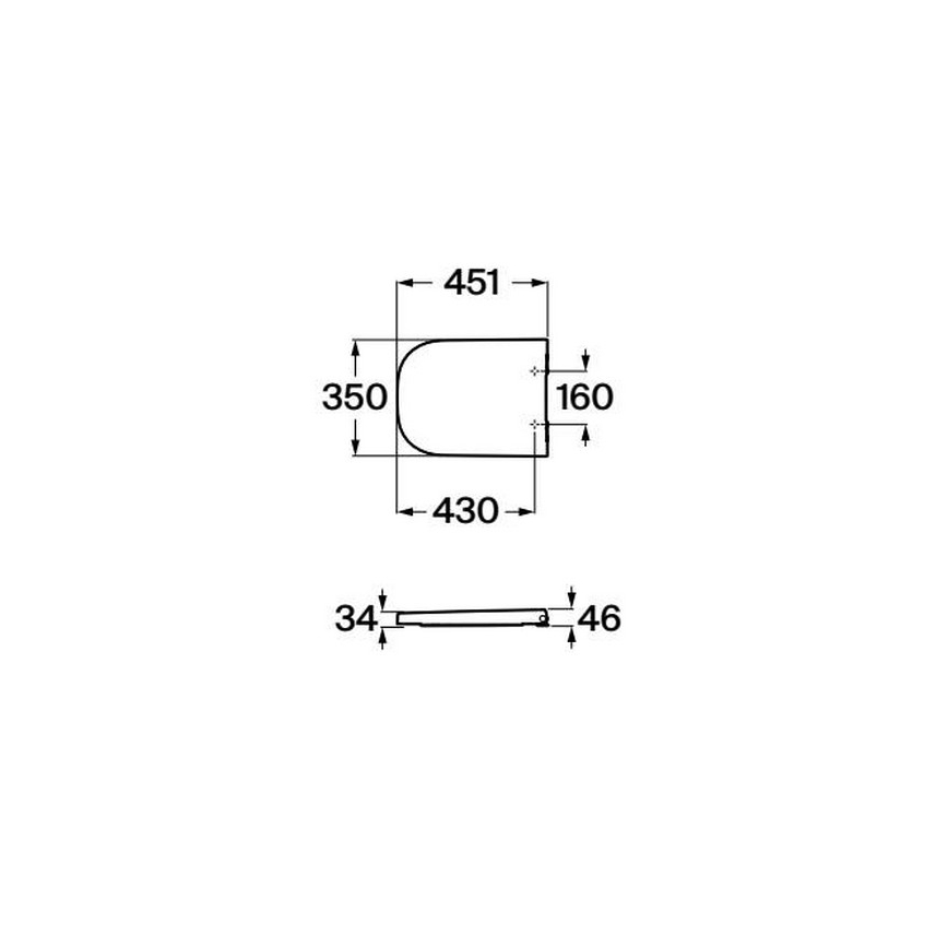 Roca A80147200B - Toiletbril SoftClose GAP Supralit/wit