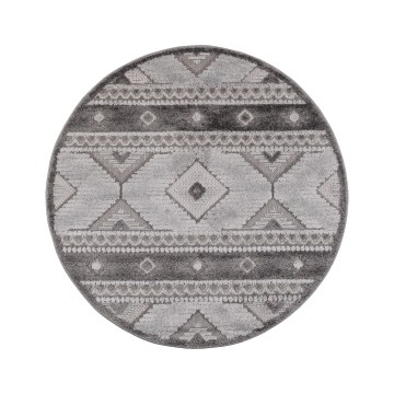 Rond buitentapijt CHIARA 120 cm grijs