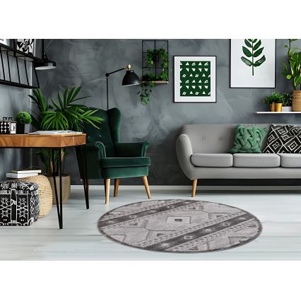 Rond buitentapijt CHIARA 120 cm grijs