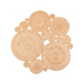 Rond naturel vloerkleed JUTA, Ø 140 cm — beige