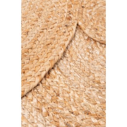 Rond naturel vloerkleed JUTA, Ø 140 cm — beige