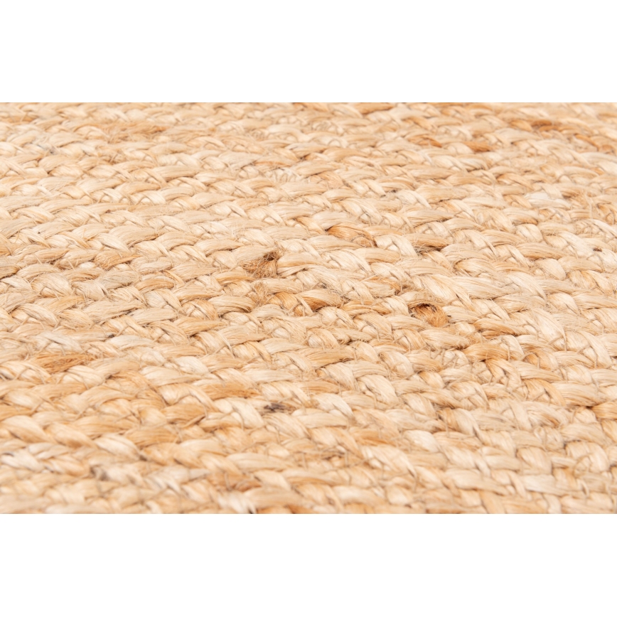 Rond naturel vloerkleed JUTA, Ø 140 cm — beige