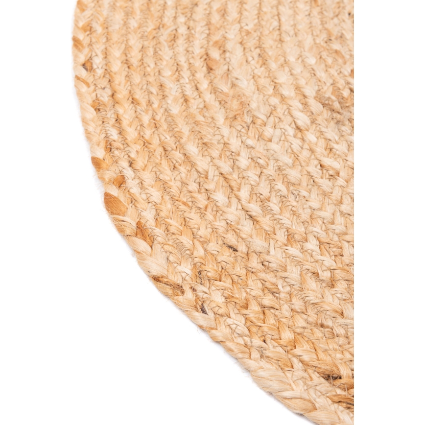 Rond naturel vloerkleed JUTA, Ø 140 cm — beige