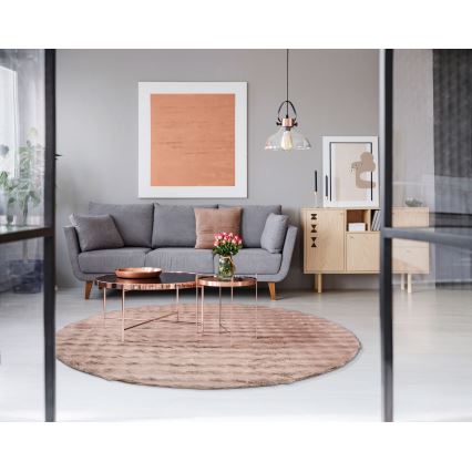 Rond vloerkleed RABBIT BUBBLE 160 cm beige