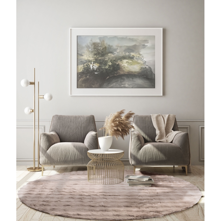 Rond vloerkleed RABBIT BUBBLE 160 cm beige