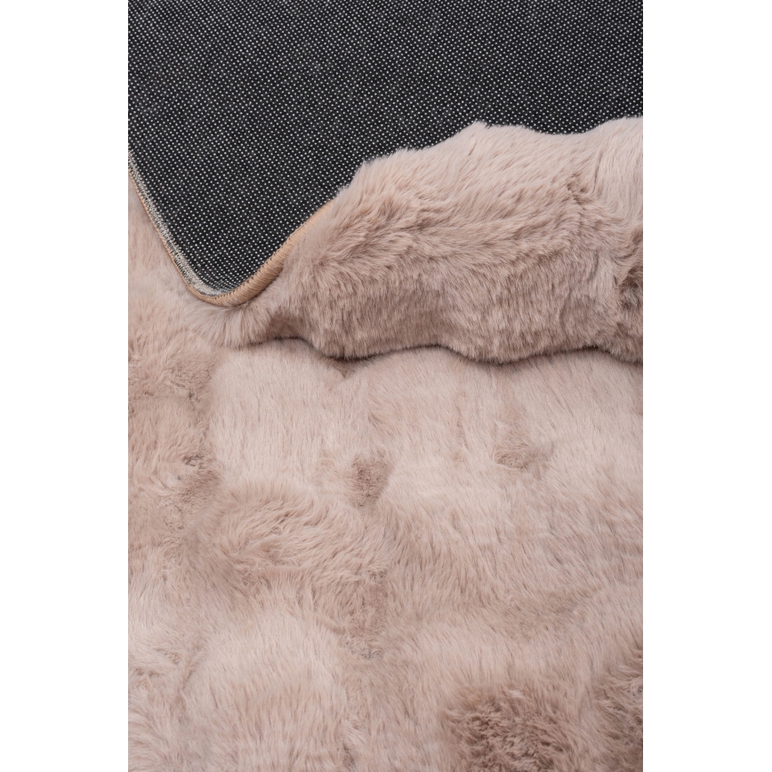 Rond vloerkleed RABBIT BUBBLE 160 cm beige