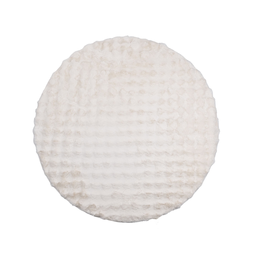 Rond vloerkleed RABBIT BUBBLE 160 cm crème