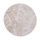 Rond vloerkleed SALAMANCA 100 cm beige/wit met bladmotief