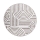 Rond vloerkleed SALAMANCA 100 cm grijs/wit