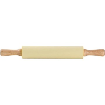 Rouleau en bois recouvert de silicone TORO, 43 cm — crème