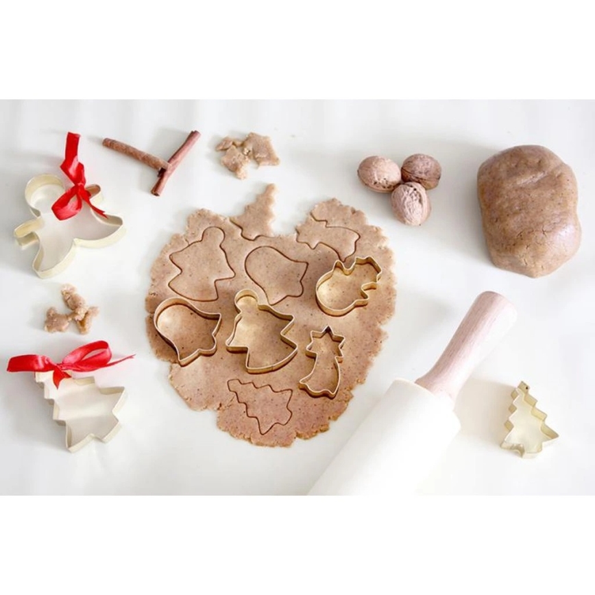 Rouleau en bois recouvert de silicone TORO, 43 cm — crème