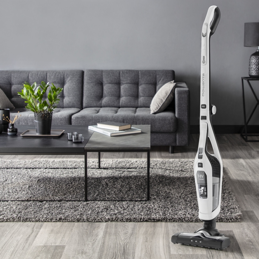 Rowenta - Aspirateur balai DUAL FORCE 2 en 1 100W/18V 2500 mAh blanc