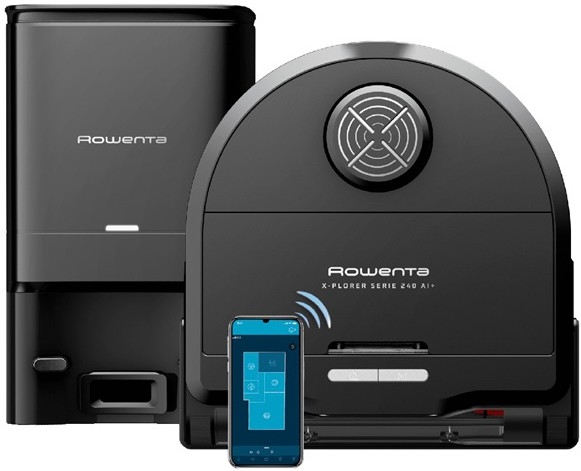 Rowenta - Aspirateur robot connecté avec une serpillère X-PLORER S240+ AI Animal & Allergy Wi-Fi 5200 mAh