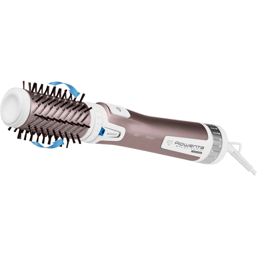 Rowenta - Roterende haarborstel PREMIUM CARE 1000W/230V roze/wit