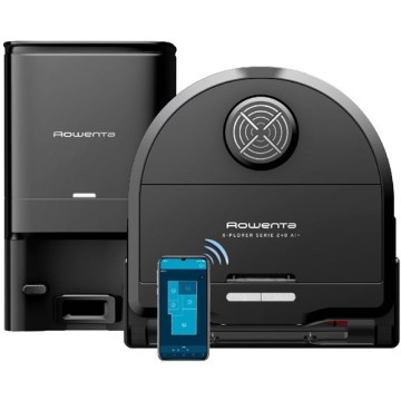 Rowenta - Slimme robotstofzuiger met een dweil X-PLORER S240+ AI Animal & Allergy Wi-Fi 5200 mAh