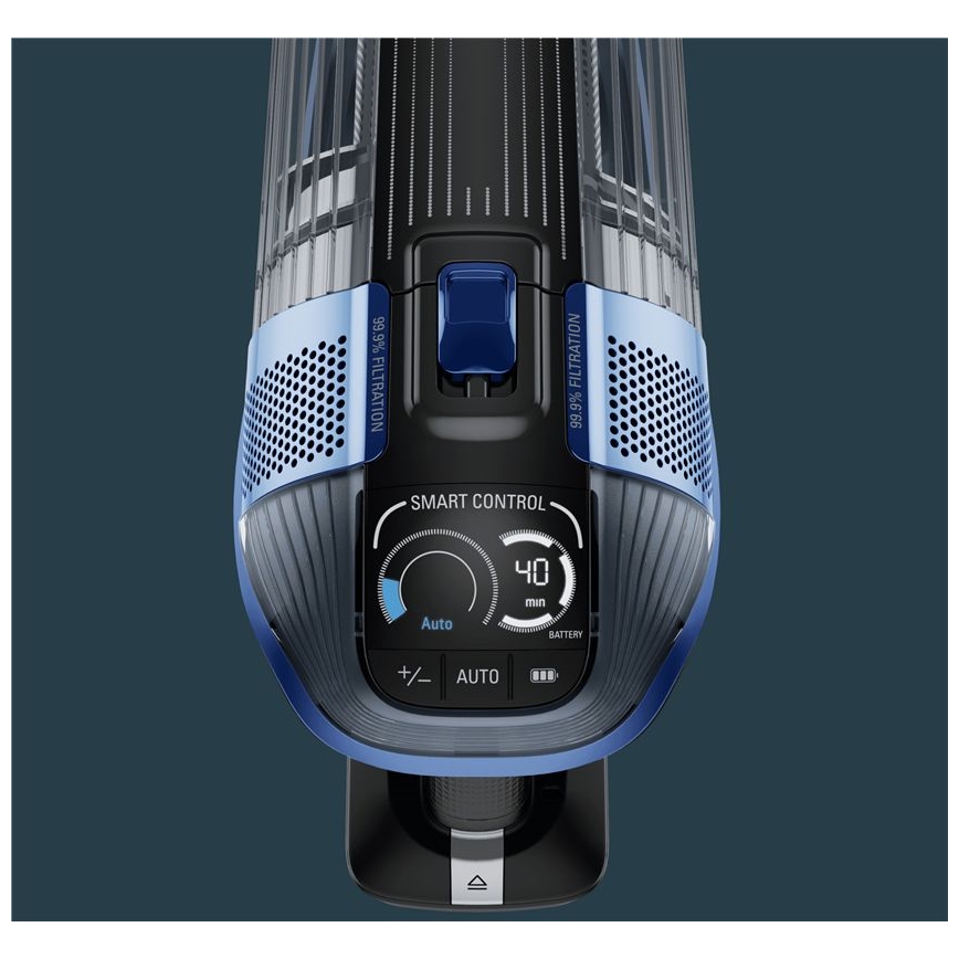 Rowenta - Steelstofzuiger met een dweil X-FORCE FLEX ANIMAL AQUA AUTO 3in1 480W/32,4V 2500 mAh blauw