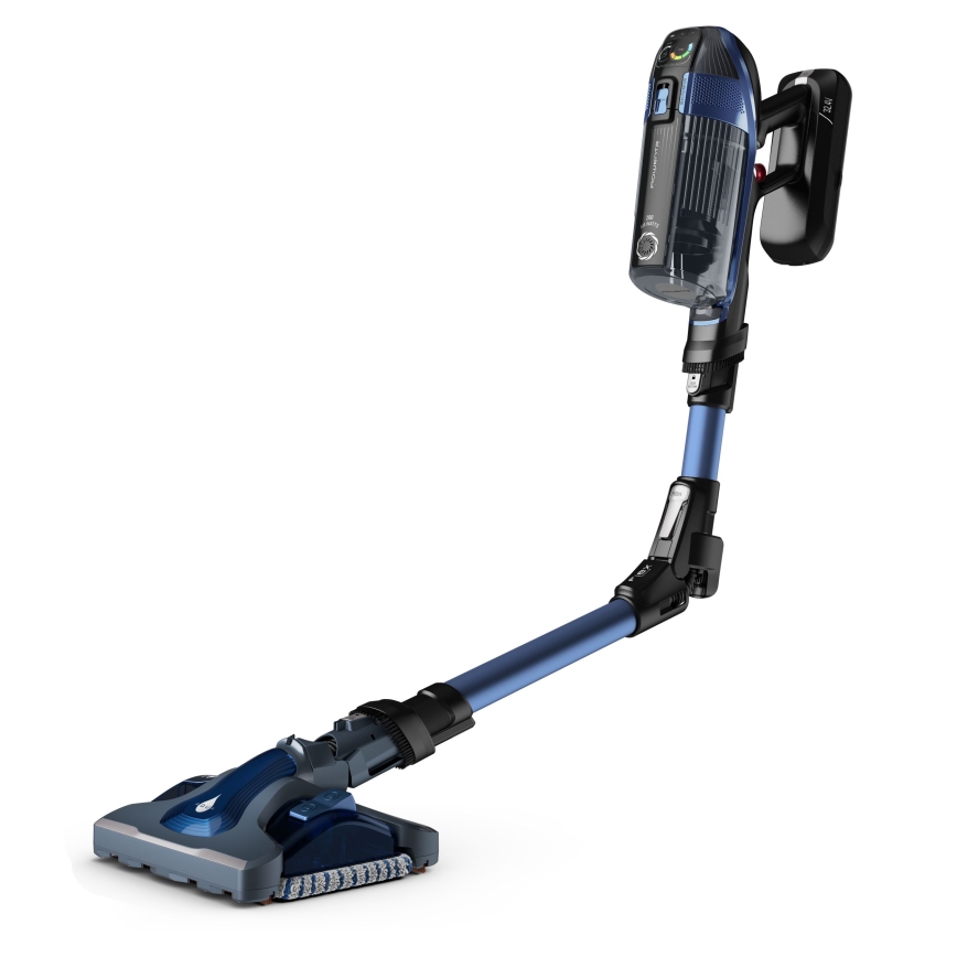 Rowenta - Steelstofzuiger met een dweil X-FORCE FLEX ANIMAL AQUA AUTO 3in1 480W/32,4V 2500 mAh blauw