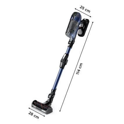 Rowenta - Steelstofzuiger met een dweil X-FORCE FLEX ANIMAL AQUA AUTO 3in1 480W/32,4V 2500 mAh blauw