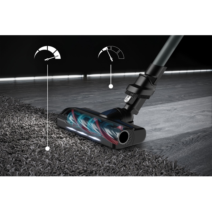 Rowenta - Steelstofzuiger met een dweil X-FORCE FLEX ANIMAL AQUA AUTO 4in1 250W/25,2V 2500 mAh zwart/blauw