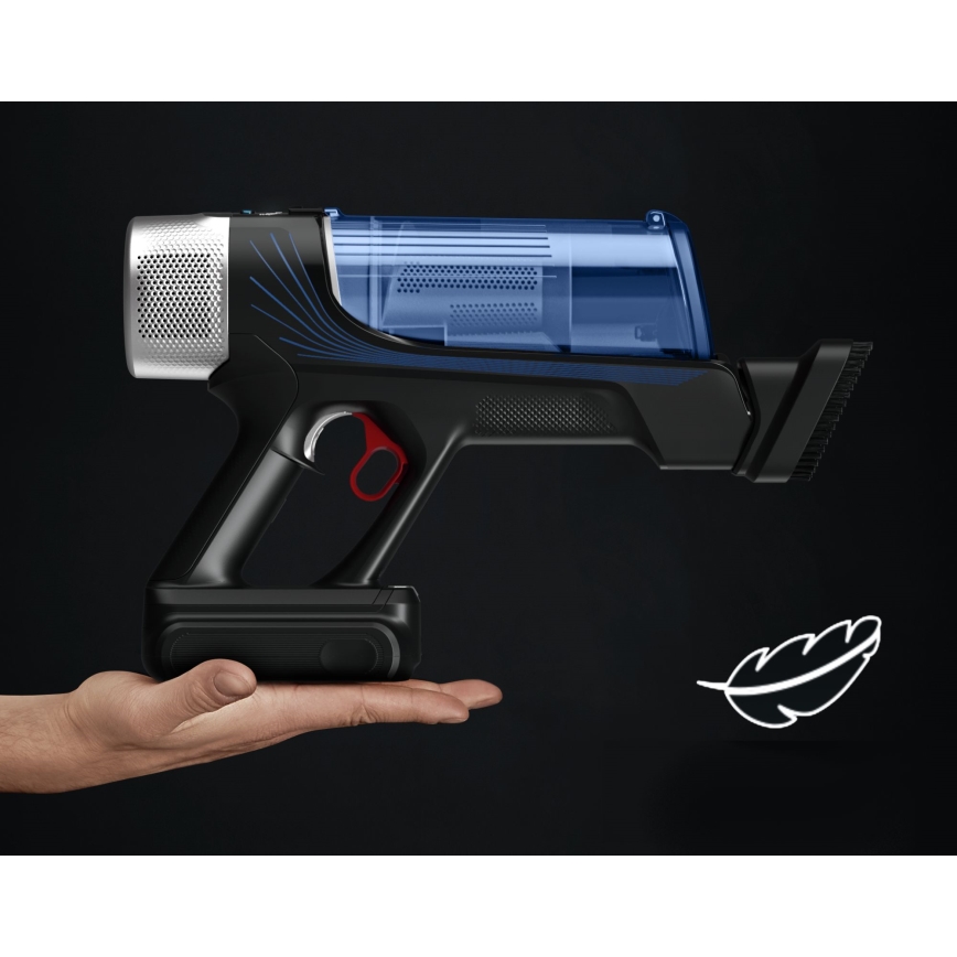 Rowenta - Steelstofzuiger met een dweil X-FORCE FLEX ANIMAL AQUA AUTO 4in1 250W/25,2V 2500 mAh zwart/blauw
