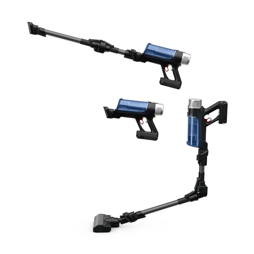 Rowenta - Steelstofzuiger met een dweil X-FORCE FLEX ANIMAL AQUA AUTO 4in1 250W/25,2V 2500 mAh zwart/blauw