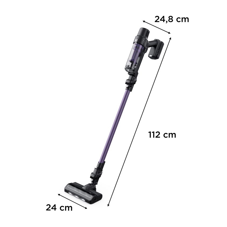 Rowenta - Steelstofzuiger X-PERT 2in1 140W/18V 2500 mAh paars