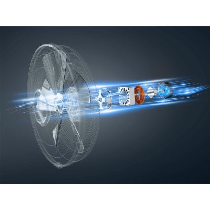 Rowenta - Ventilateur de sol TURBO SILENCE 55W/230V 147 cm blanc + Télécommande