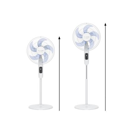 Rowenta - Ventilateur de sol TURBO SILENCE 55W/230V 147 cm blanc + Télécommande
