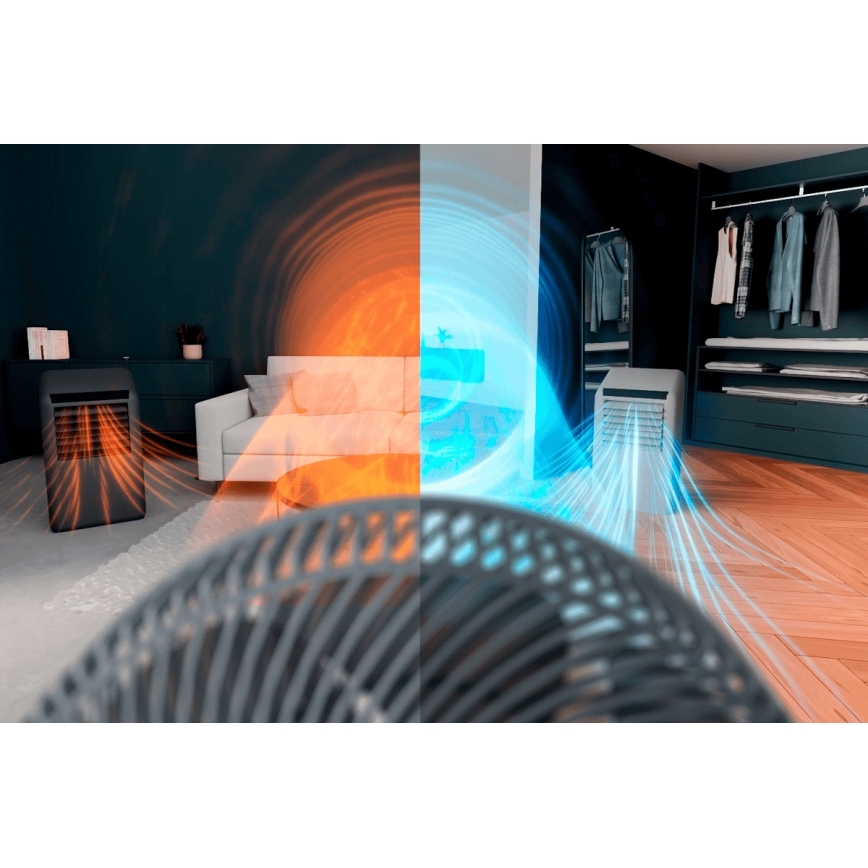 Rowenta - Ventilateur de table TURBO SWIFT COMPACT 230V bleu + Télécommande