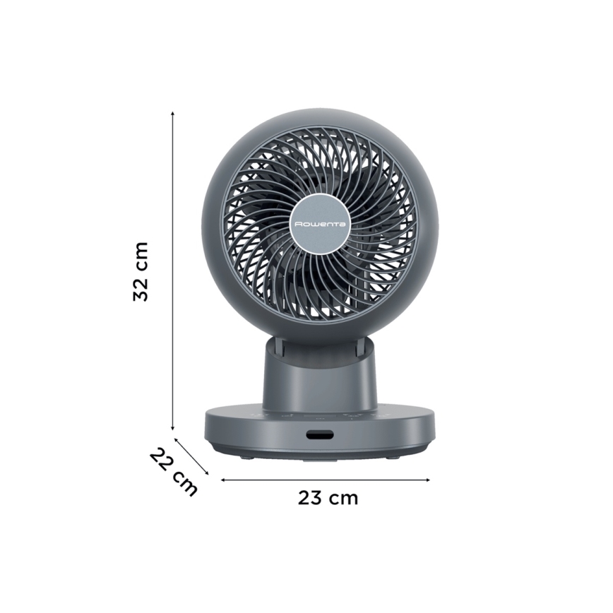 Rowenta - Ventilateur de table TURBO SWIFT COMPACT 230V bleu + Télécommande
