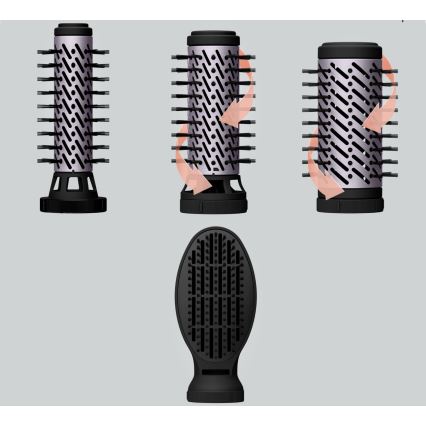 Rowenta - Warmluchtborstel BRUSH ACTIV 1000W/230V zwart