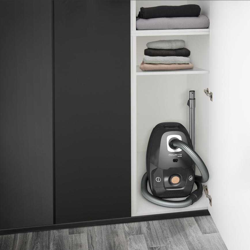 Rowenta - Zakstofzuiger GROEN FORCE EFFITECH ECO TOTAL CLEAN 400W/230V zwart