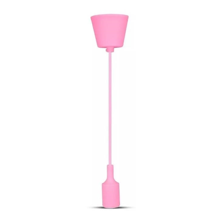 Roze Hanglamp aan een koord 1x E27 / 60W / 230V