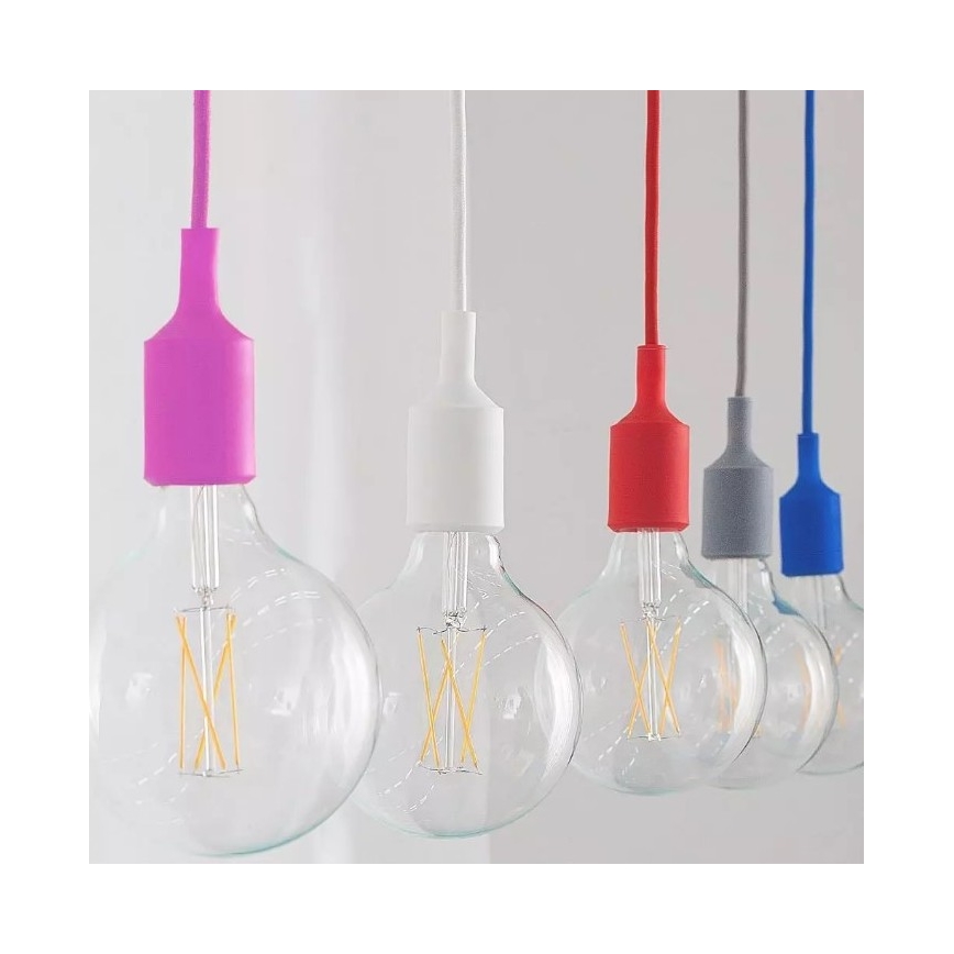 Roze Hanglamp aan een koord 1x E27 / 60W / 230V