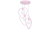 Roze Hanglamp kinderkamer LOVE 3x E27 / 60W / 230V