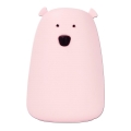 Roze LED RGB Kinder touch lamp BEAR LED/0,4W/5V + USB