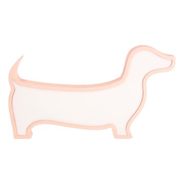 Roze LED tafel lamp voor kinderen DOG LED/12W/230V