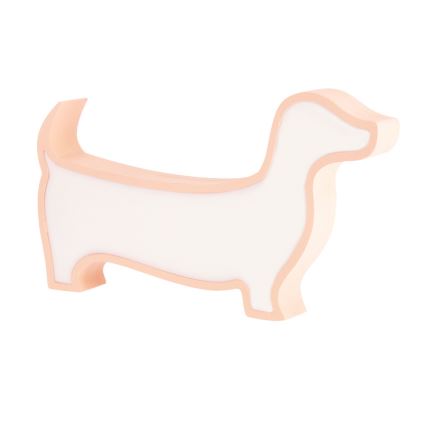 Roze LED tafel lamp voor kinderen DOG LED/12W/230V