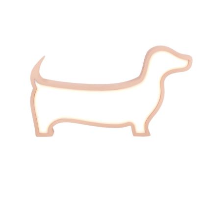Roze LED tafel lamp voor kinderen DOG LED/12W/230V