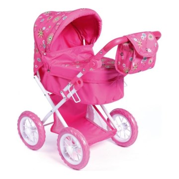 Roze poppenwagen