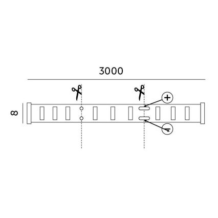 Ruban à intensité variable LED/25W/230V 3 m 4000 K