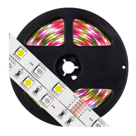 Ruban dimmable LED RGB 5m LED/14,4W/12V IP65